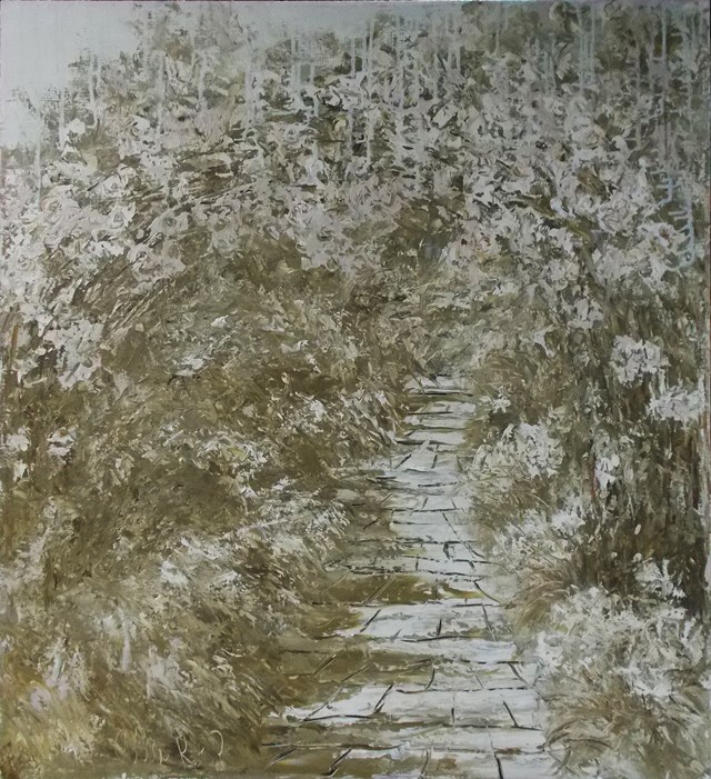 Obraz do salonu artysty Alla Preobrazhenska-Ronikier pod tytułem Ścieżka ogrodowa