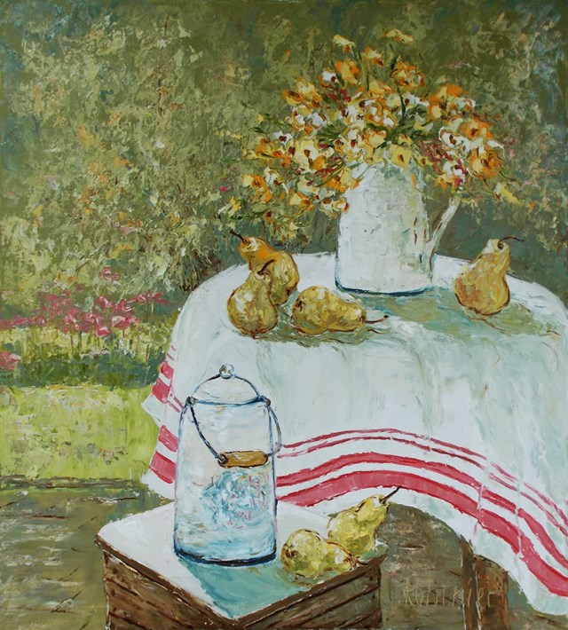 Living room painting by Alla Preobrazhenska-Ronikier titled Summer terrace