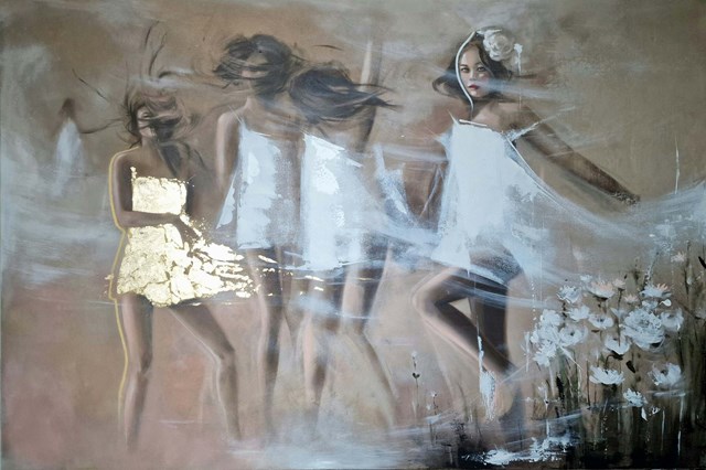 Living room painting by Bożena Sieczyńska titled Freedom 10