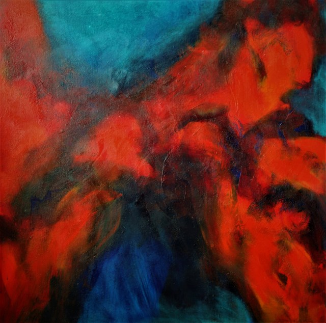 Living room painting by Beniamin Cierniak titled Phoenix