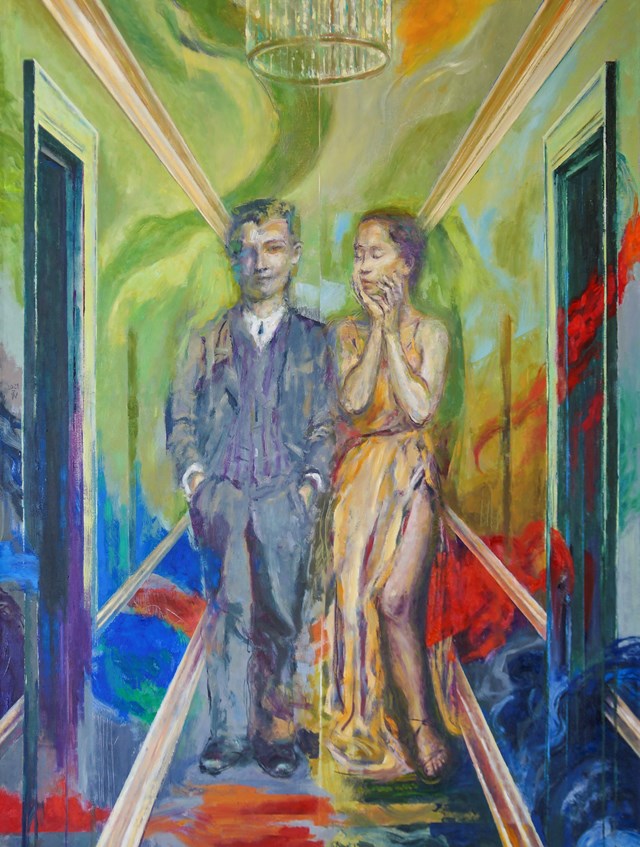 Obraz do salonu artysty Ireneusz Woliński pod tytułem Adam i Ewa