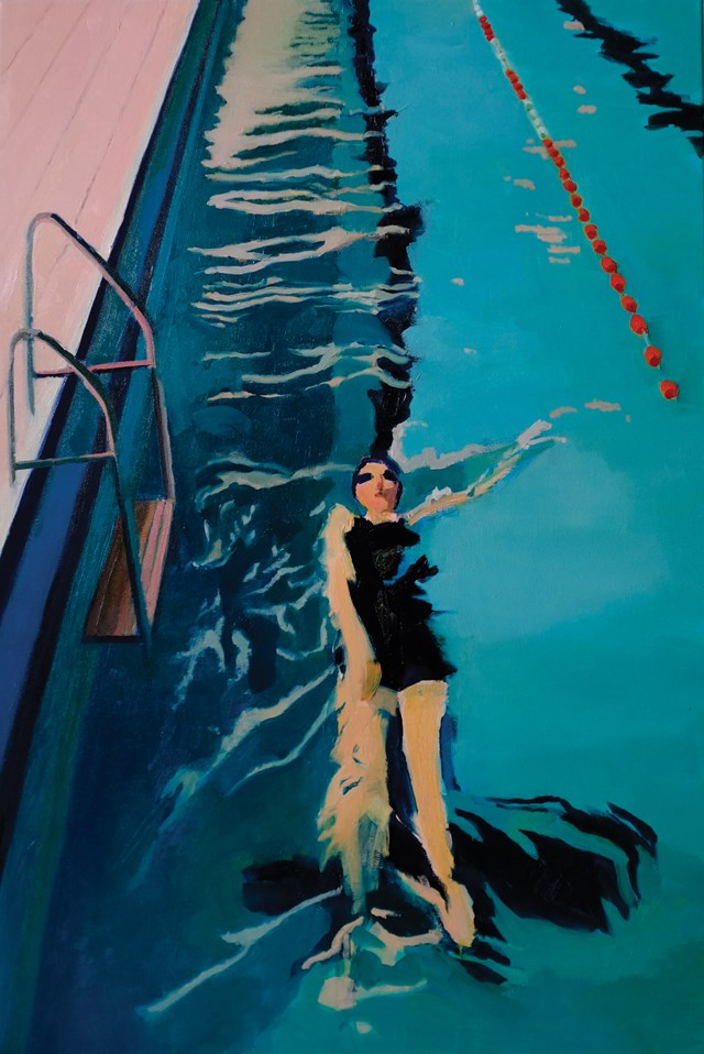 Obraz do salonu artysty Ola D. Grudzińska pod tytułem Pływaczka IV