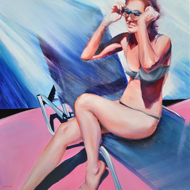 Obraz do salonu artysty Rafał Knop pod tytułem Madame Ev’19 z cyklu SWIMMING POOL