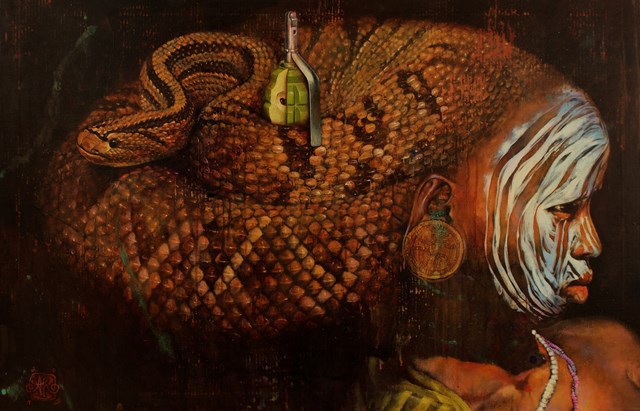 Obraz do salonu artysty Andrei Petkevich pod tytułem Ewa lub zabójca wybór