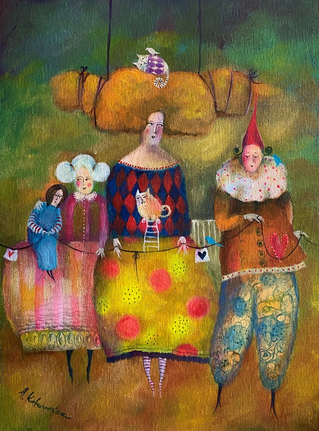 Obraz do salonu artysty Hanna Kotewicz pod tytułem Z cyklu- Grupa wsparcia