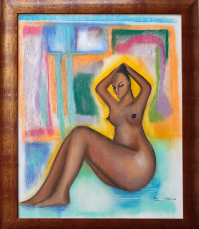 Obraz do salonu artysty Alberto Texier pod tytułem Dziewczyna po kąpieli