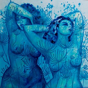 Living room painting by Oksana Chumakova titled "Heracleum" 2023