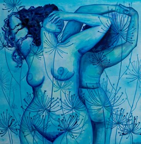 Living room painting by Oksana Chumakova titled "Heracleum 2" 2023