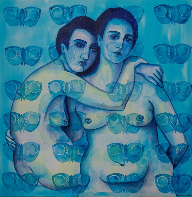 Obraz do salonu artysty Oksana Chumakova pod tytułem Niebieskie Motyle