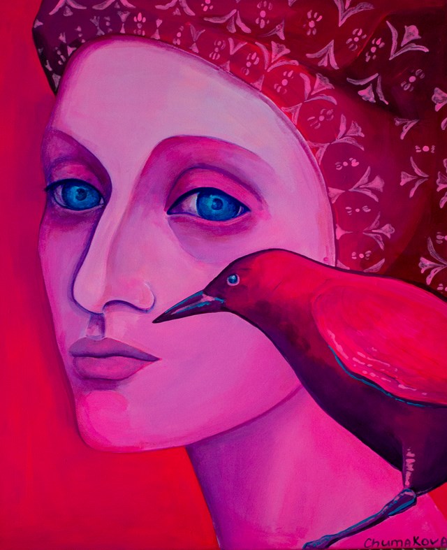 Obraz do salonu artysty Oksana Chumakova pod tytułem "Różowy Ptak"