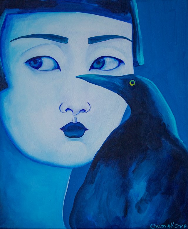 Obraz do salonu artysty Oksana Chumakova pod tytułem Blakitny ptak