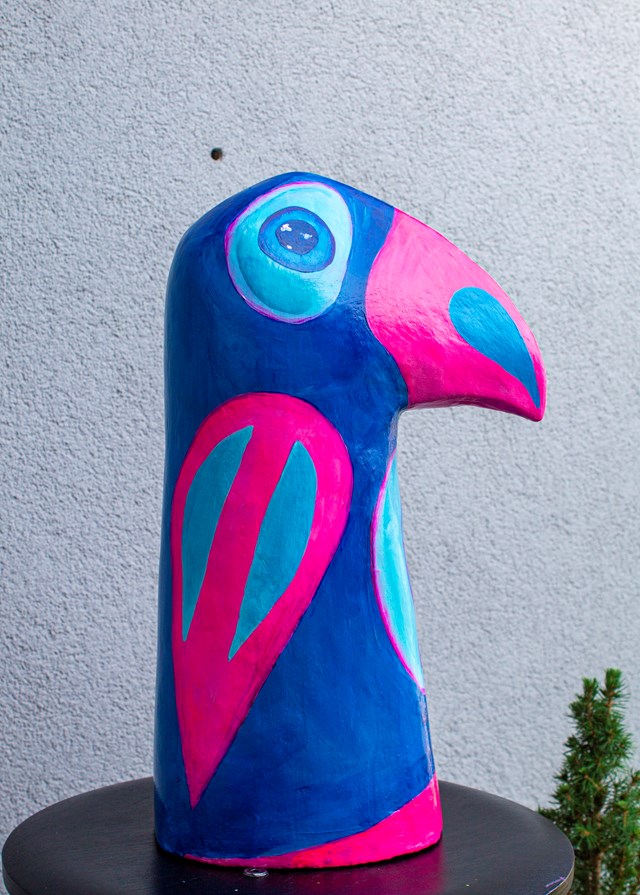 Living room sculpture by Oksana Chumakova titled Decorative sculpture "Unknown Bird" 2024