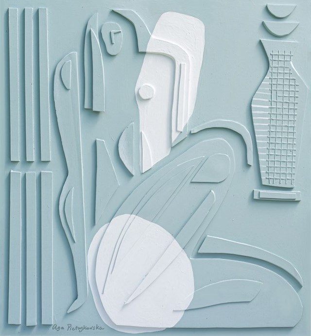Obraz do salonu artysty Aga Pietrzykowska pod tytułem Miętowe zmysły