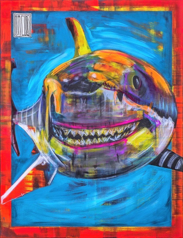 Obraz do salonu artysty Wojciech Brewka pod tytułem Shark