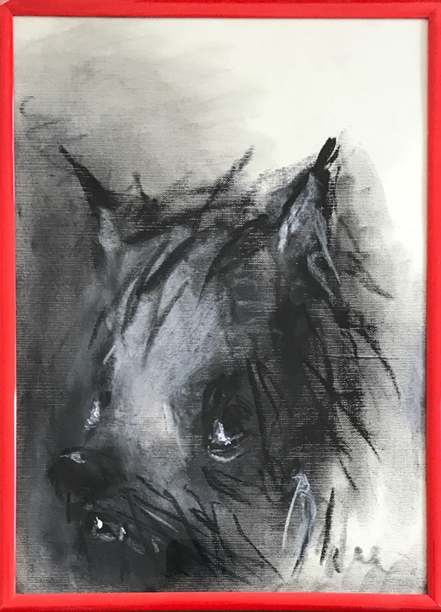 Obraz do salonu artysty Bożena Wahl pod tytułem Portret psa, bez tytułu 7