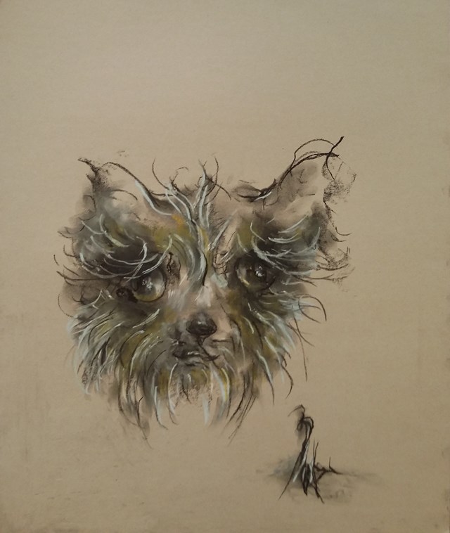 Obraz do salonu artysty Bożena Wahl pod tytułem Bez tytułu 26 - z cyklu "Zwierzęta"