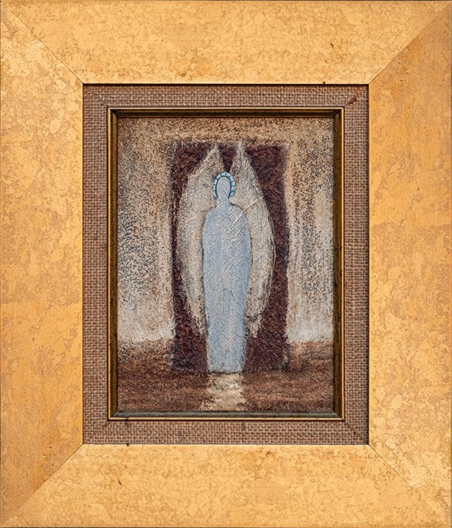 Living room painting by Tomasz Lubaszka titled Freyna's Angel VI