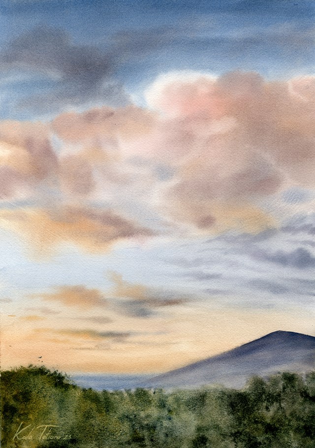 Obraz do salonu artysty Tetiana Koda pod tytułem Kolory zachodu słońca