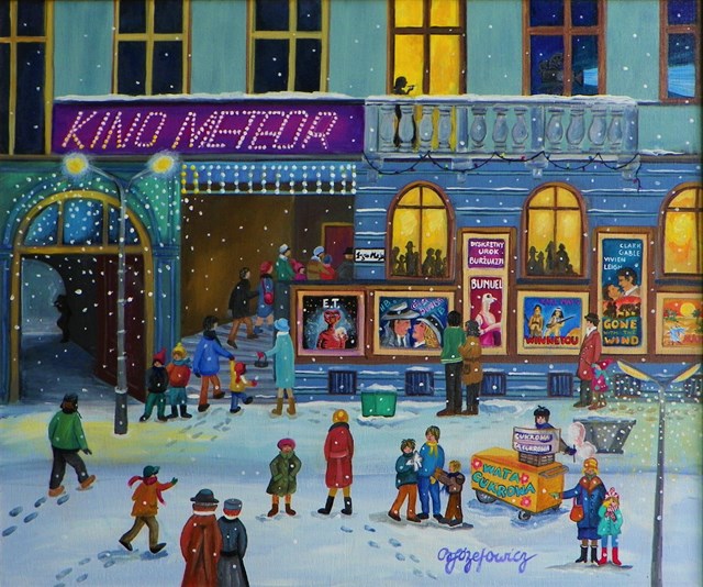 Obraz do salonu artysty Barbara Józefowicz pod tytułem Kino "Meteor"