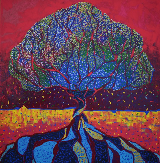 Obraz do salonu artysty Beata Gaudy pod tytułem Rajskie Drzewo