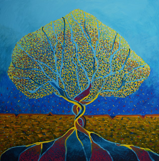 Obraz do salonu artysty Beata Gaudy pod tytułem Rajskie Drzewo 2