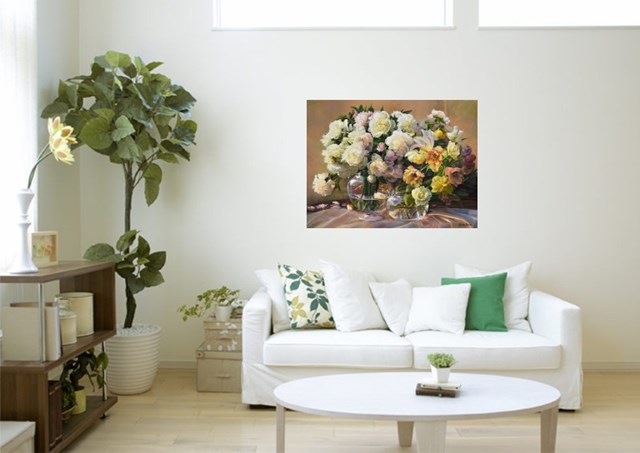 Still life with peonies and tulips - visualisation by Zbigniew Kopania