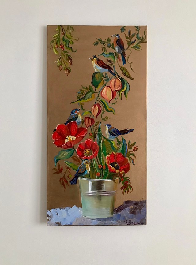 Obraz do salonu artysty Hanna Pushkarova pod tytułem  jesienny bukiet
