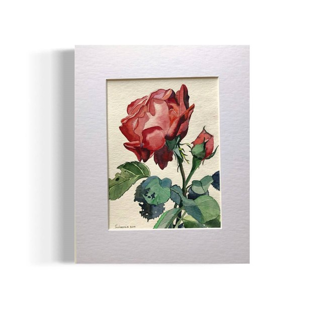 Obraz do salonu artysty Hanna Pushkarova pod tytułem czerwona róża