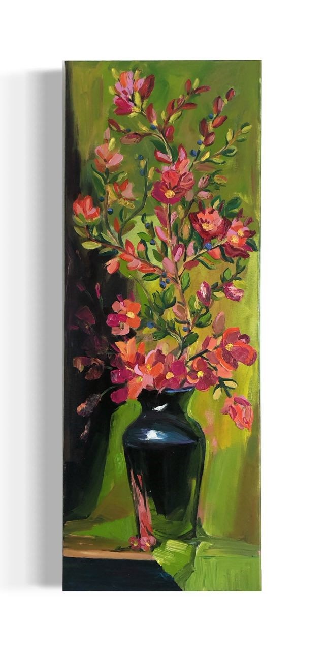 Obraz do salonu artysty Hanna Pushkarova pod tytułem Wiosenna gałąź kwiatów