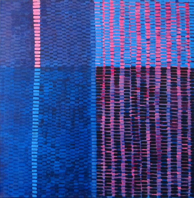 Obraz do salonu artysty Iwona Maria Delińska pod tytułem Niebieskie przestrzenie