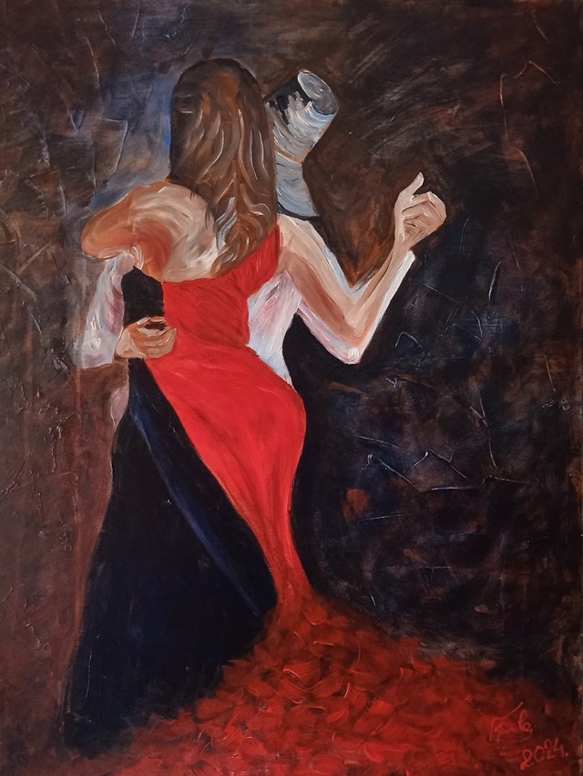 Living room painting by Vladimir Begansky titled Tango 