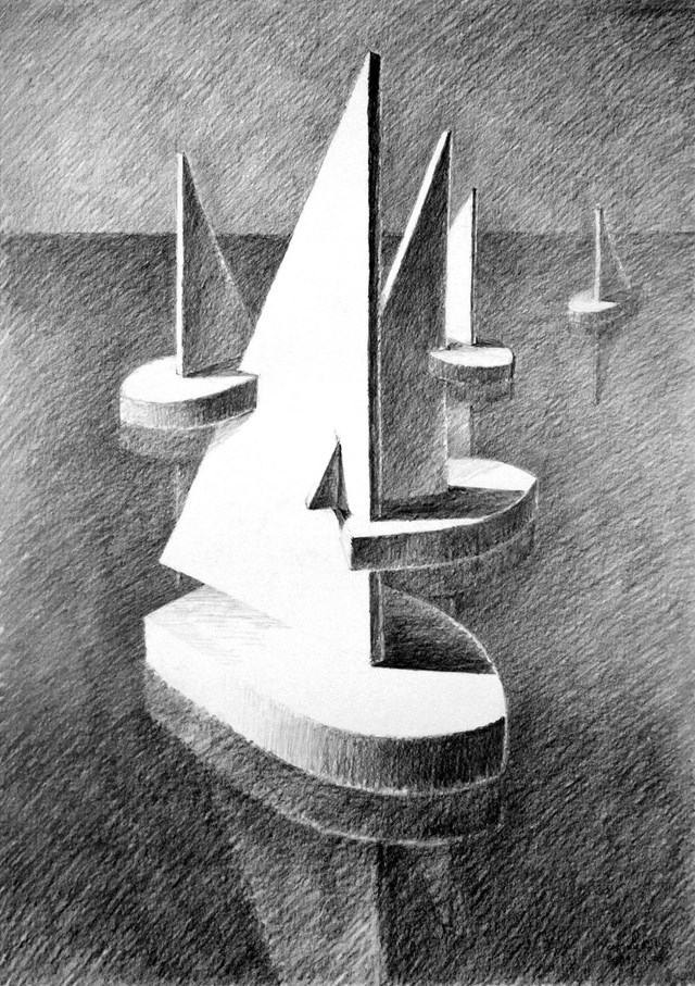 Obraz do salonu artysty Dariusz Walczak pod tytułem łódki... ludki  006 (1/10)