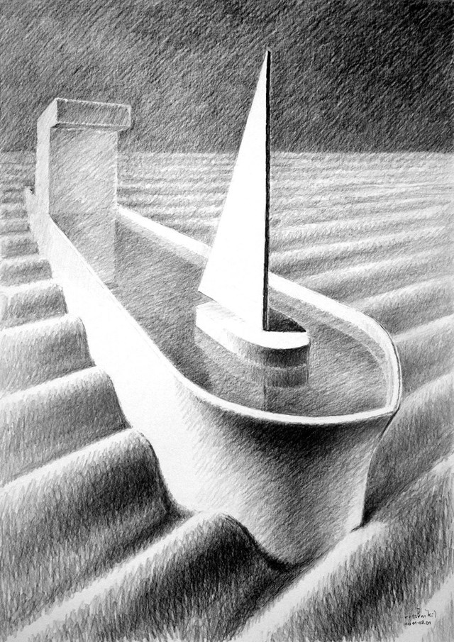 Obraz do salonu artysty Dariusz Walczak pod tytułem łódki... ludki  002 (1/10)