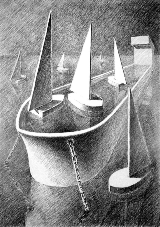 Obraz do salonu artysty Dariusz Walczak pod tytułem łódki... ludki  011 (1/10)