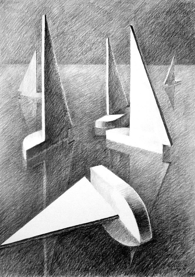 Obraz do salonu artysty Dariusz Walczak pod tytułem łódki... ludki  008 (1/10)