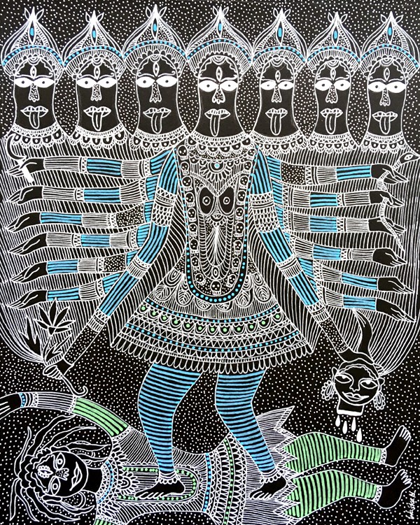 Obraz do salonu artysty Marcin Waśka pod tytułem Kali Mahakali