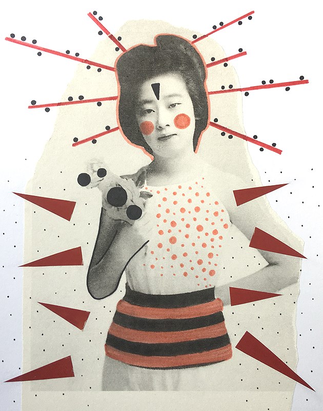 Obraz do salonu artysty Marcin Waśka pod tytułem Geisha nietutejsza