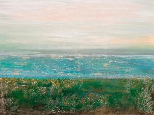 Obraz do salonu artysty Anna Maria Majkutewicz pod tytułem Wzdłuż wybrzeża
