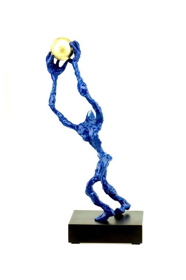 Rzeźba do salonu artysty Tomasz Koclęga pod tytułem Tenaci Perfectus - Blue 1