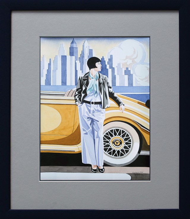 Obraz do salonu artysty Tomasz Kostecki pod tytułem dziewczyna na Manhattanie
