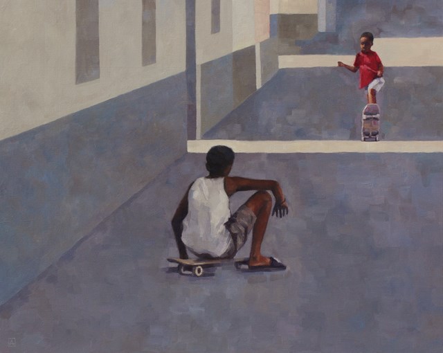 Obraz do salonu artysty Andrzej Tuźnik pod tytułem Zobacz teraz! (Ważne sprawy na Cabo Verde)