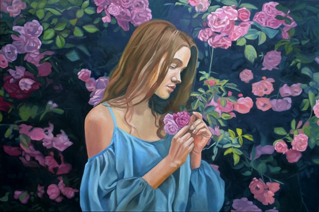 Obraz do salonu artysty Mateusz Dolatowski pod tytułem Rose garden