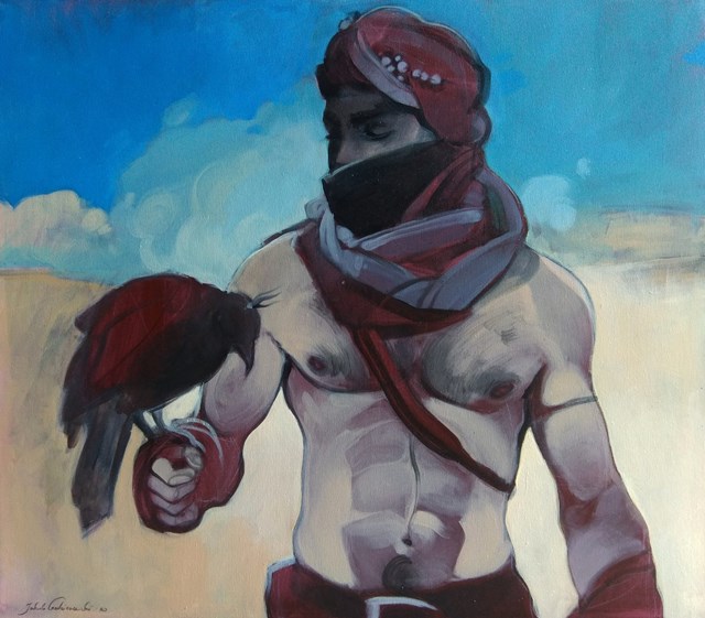 Living room painting by Jakub Godziszewski titled Bedouin