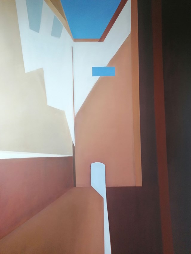 Living room painting by Malgorzata Bundzewicz titled Venice