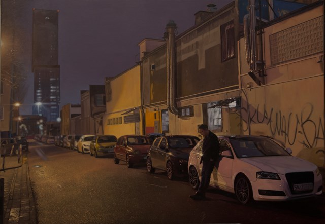 Living room painting by Mariusz Maksel titled November night