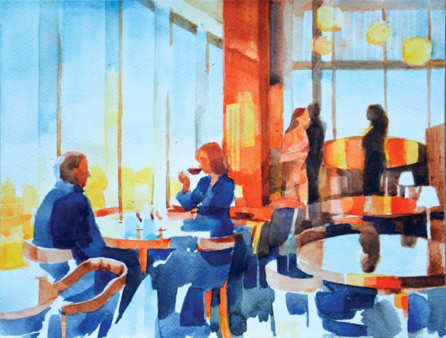 Obraz do salonu artysty Barbara Karpiel pod tytułem Spotkanie biznesowe