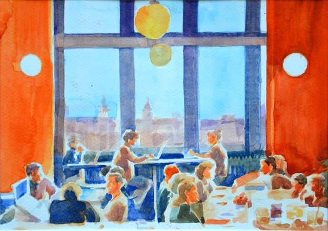 Obraz do salonu artysty Barbara Karpiel pod tytułem CITY VIEW