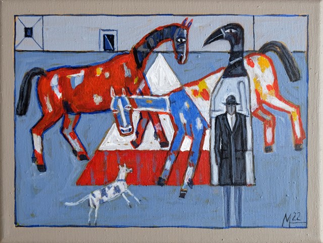 Living room painting by Mikołaj Malesza titled Untitled 45