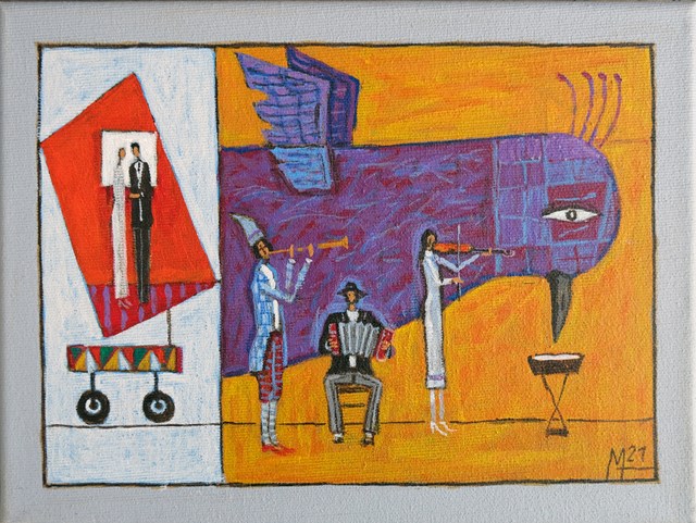 Living room painting by Mikołaj Malesza titled Untitled 92