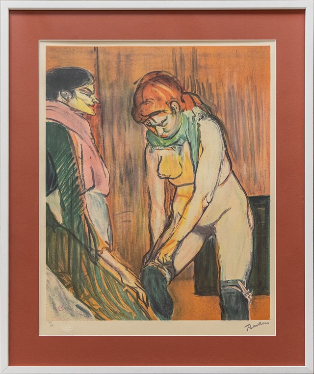 Living room print by Henri de Toulouse-Lautrec titled Albo; Edition musee 51/275